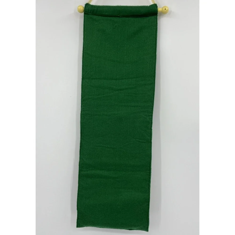 Christmas Wall Hanging Card Holder Decor Felt 3 Pockets Embroidered John 3:16